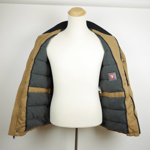 BANANA REPUBLIC Tan brown full zip coat insulated - Picture 2 of 12